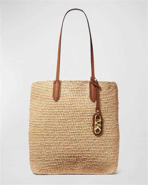 michael kors straw handbags|michael kors eliza tote.